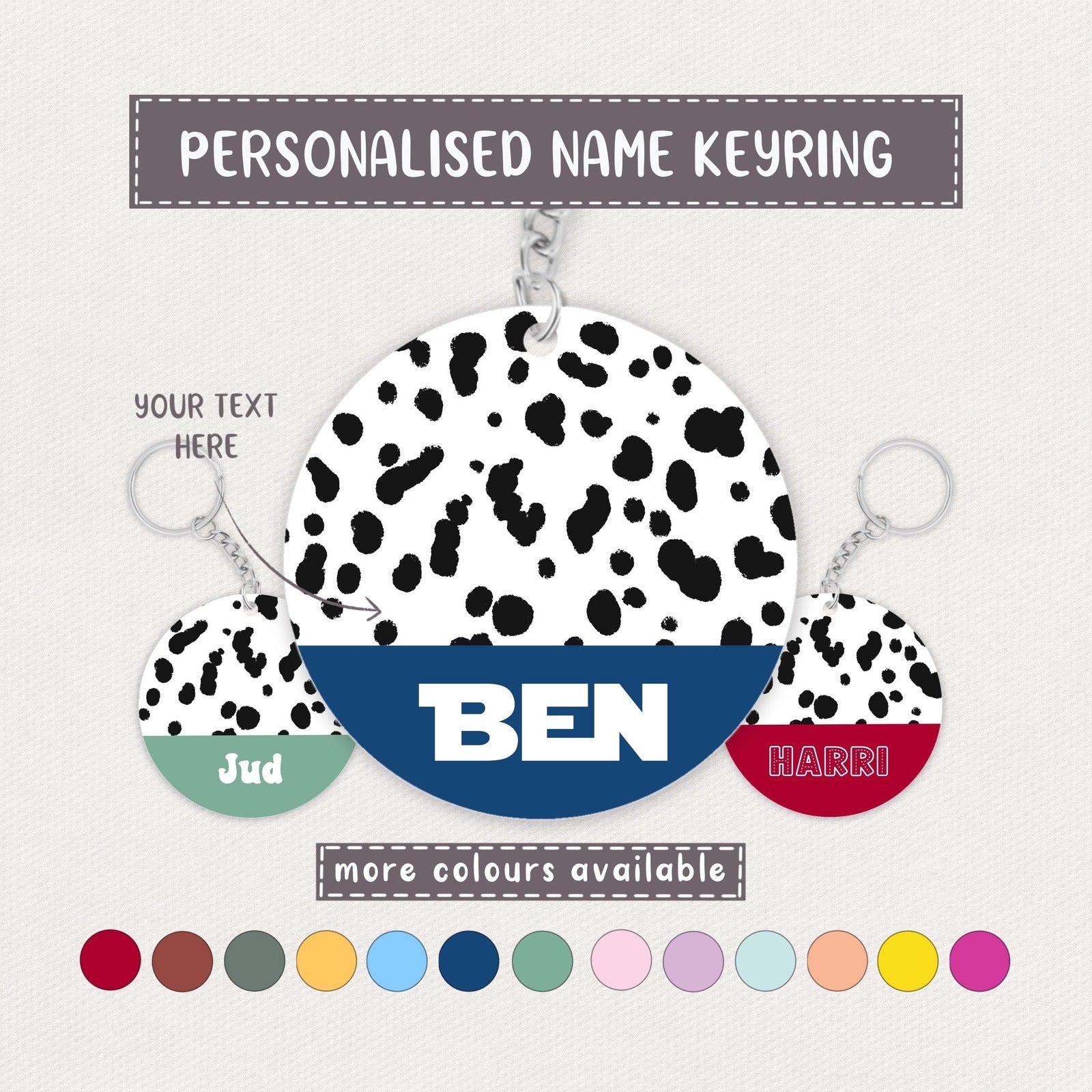 Personalised Name Keyring