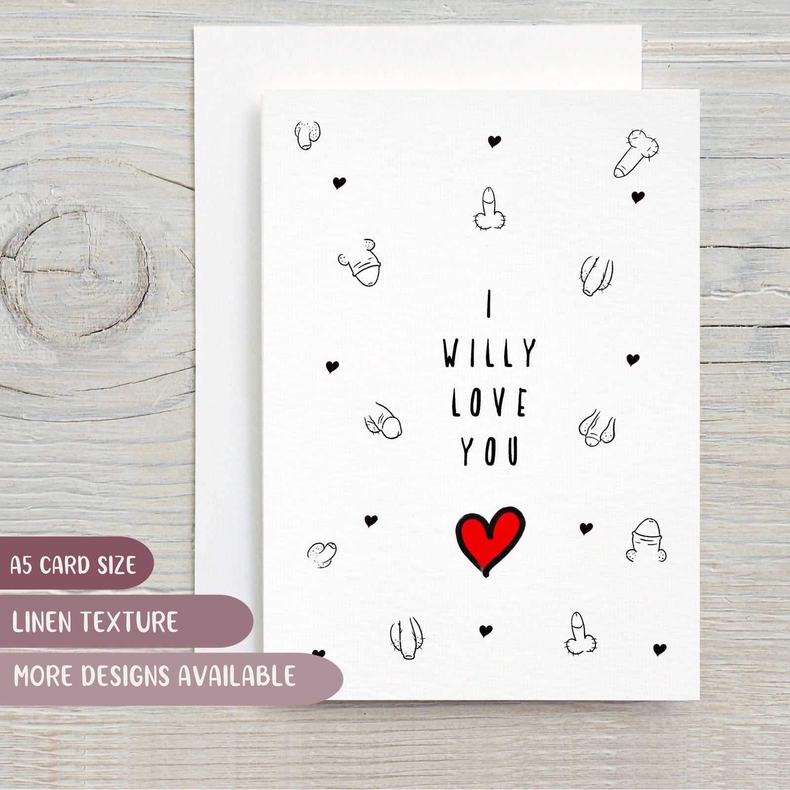 I Willy Love You Valentines Day Card