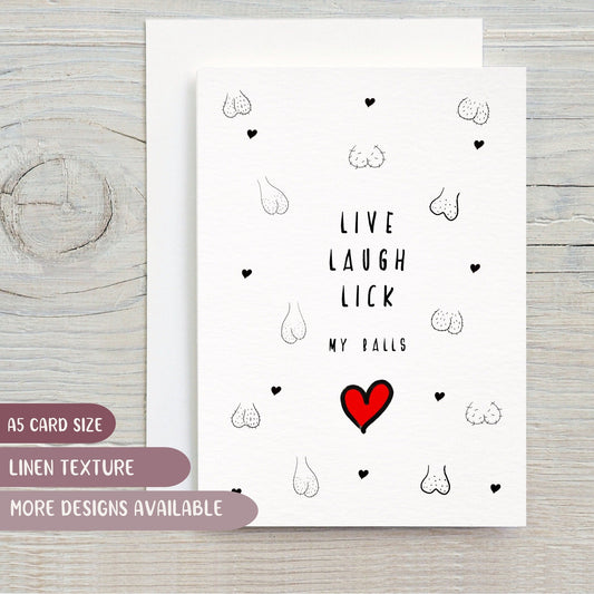Lick My Balls Valentines Day Card