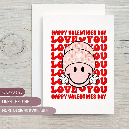 Smiley Face Valentines Day Card