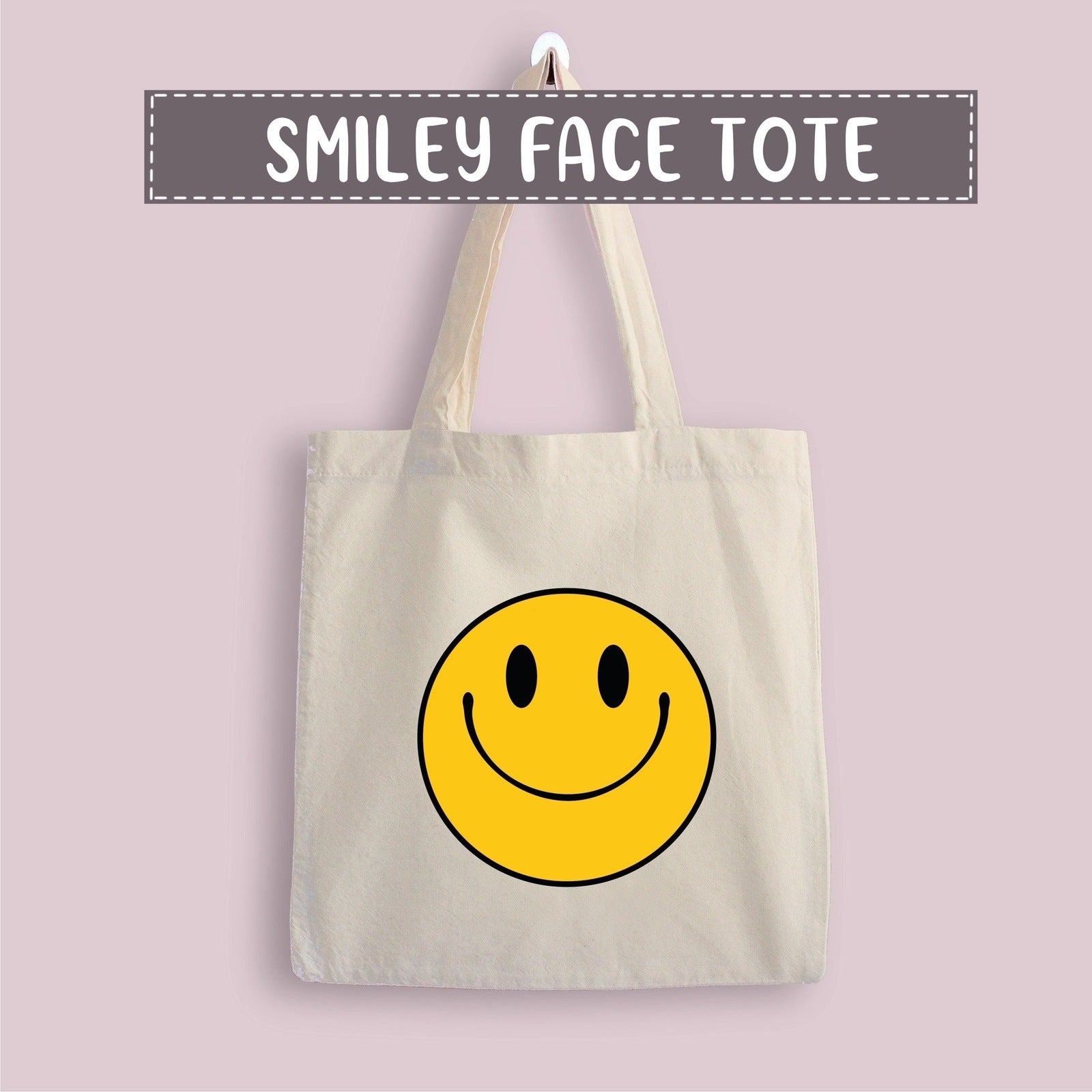 Melting Smiley Face Tote Bag, Keep on Smiling, Retro '90's Y2K Smiley Face  Everyday Tote Bag, Trippy Dripping Happy Face Reusable shopping