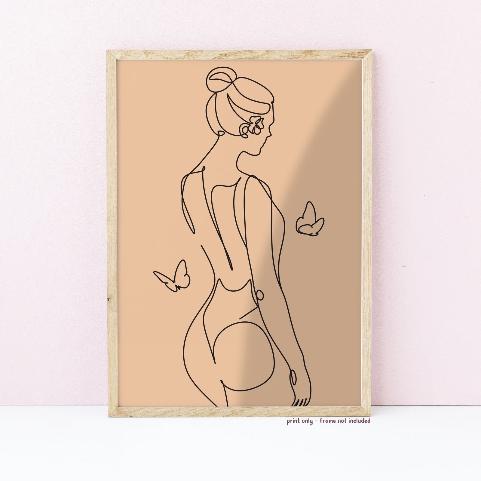 Woman Silhouette Line Print