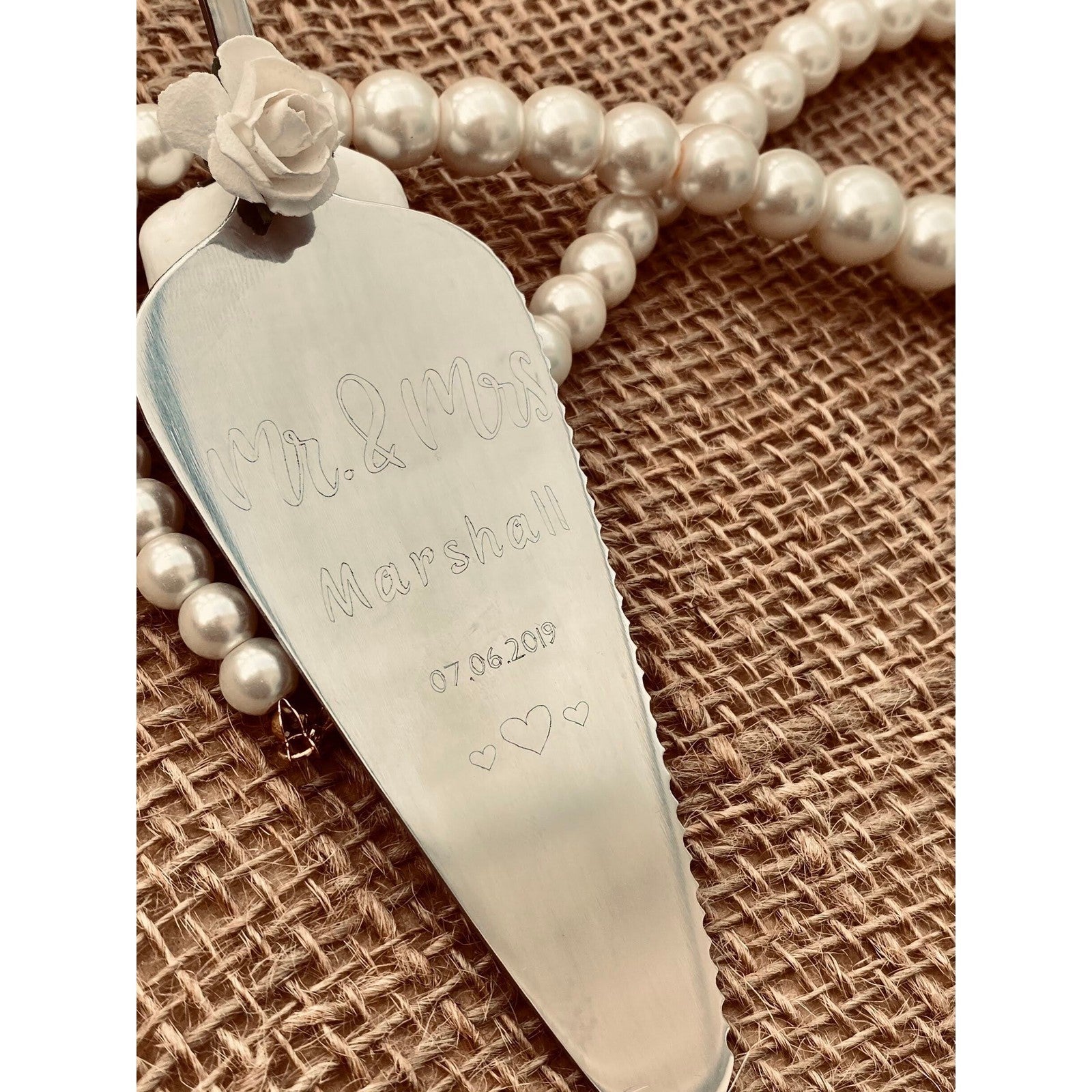 Personalised Wedding Day Cake Knife