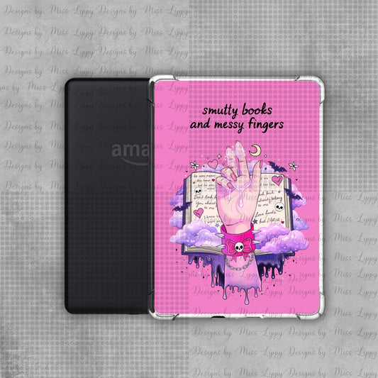 Dark Romance Kindle Insert - Messy Fingers (Light Pink)