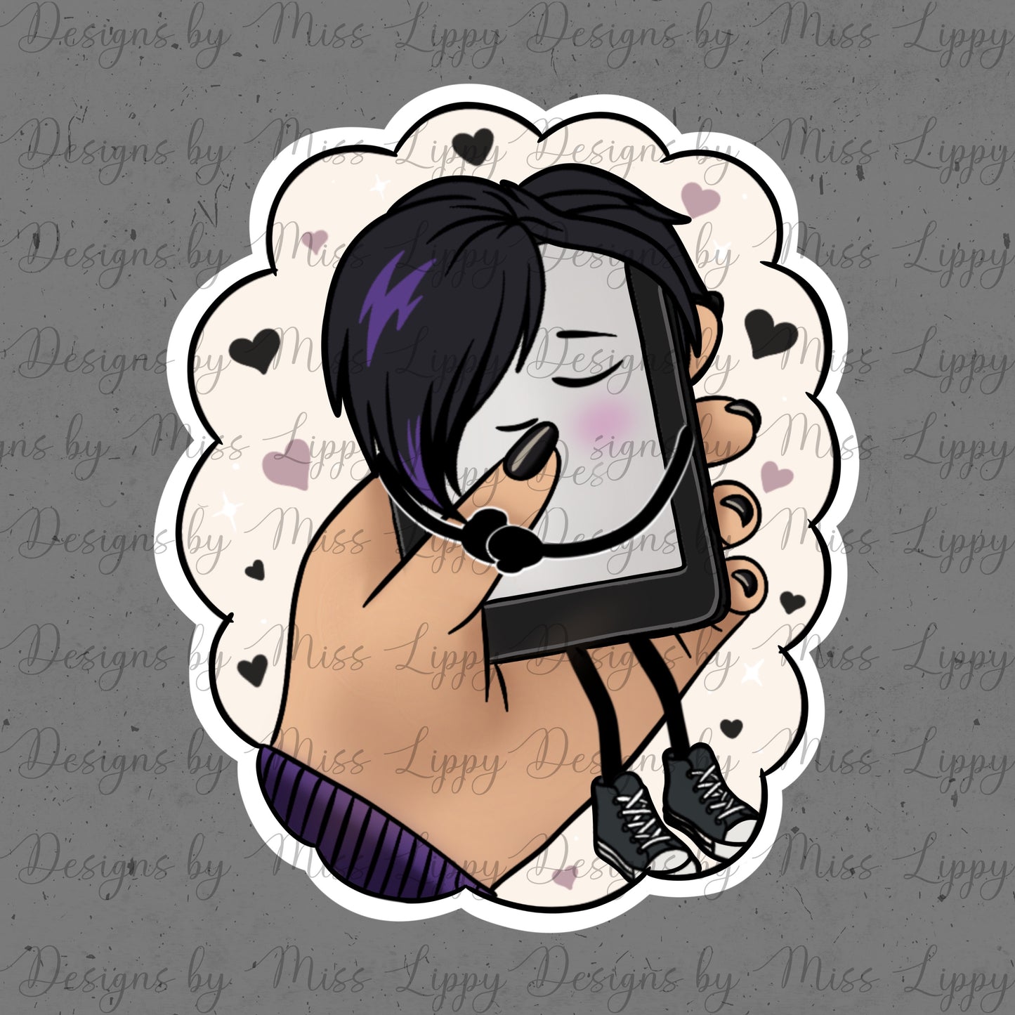 Emo Kindle Sticker - Mine