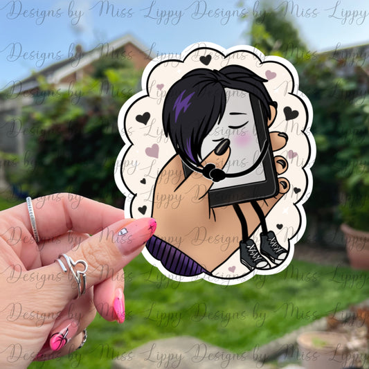 Emo Kindle Sticker - Mine