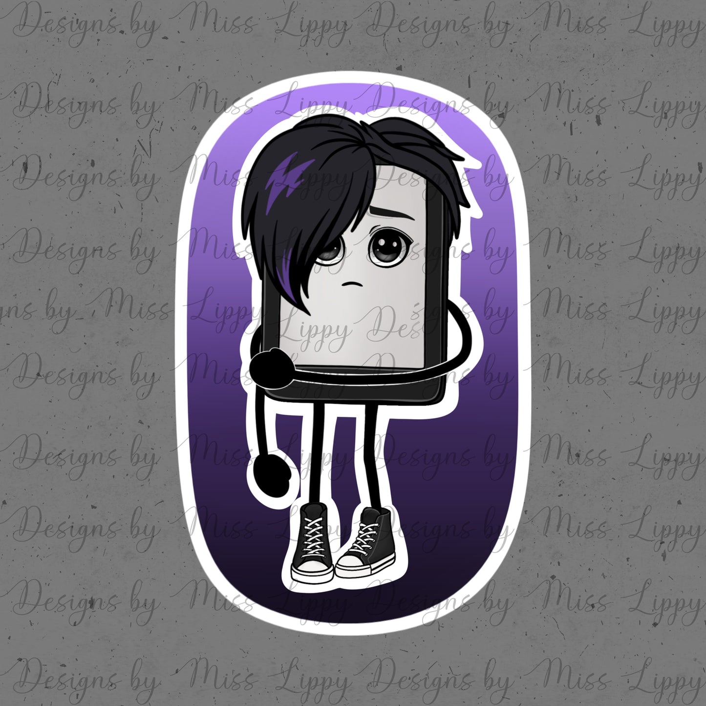 Emo Kindle Sticker - Where Are You?