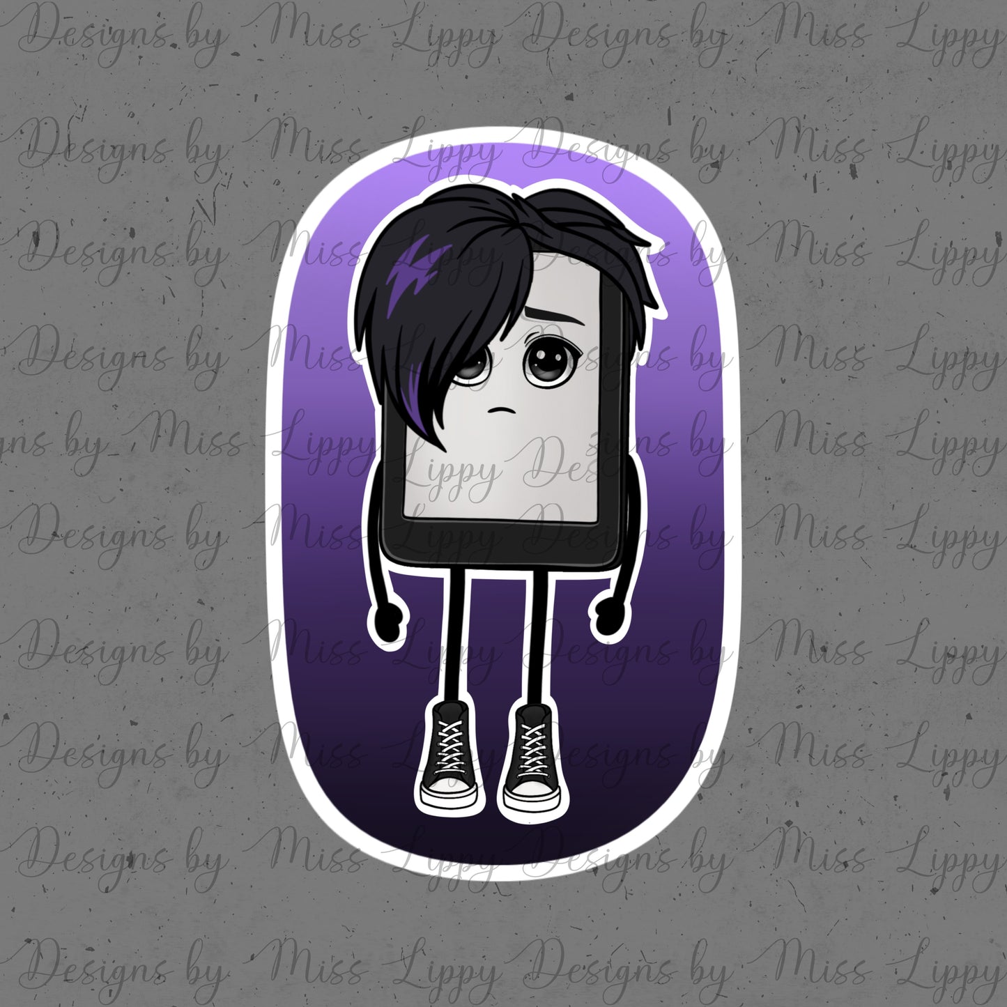 Emo Kindle Sticker - Overthinking
