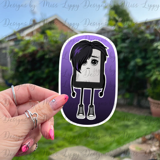 Emo Kindle Sticker - Overthinking