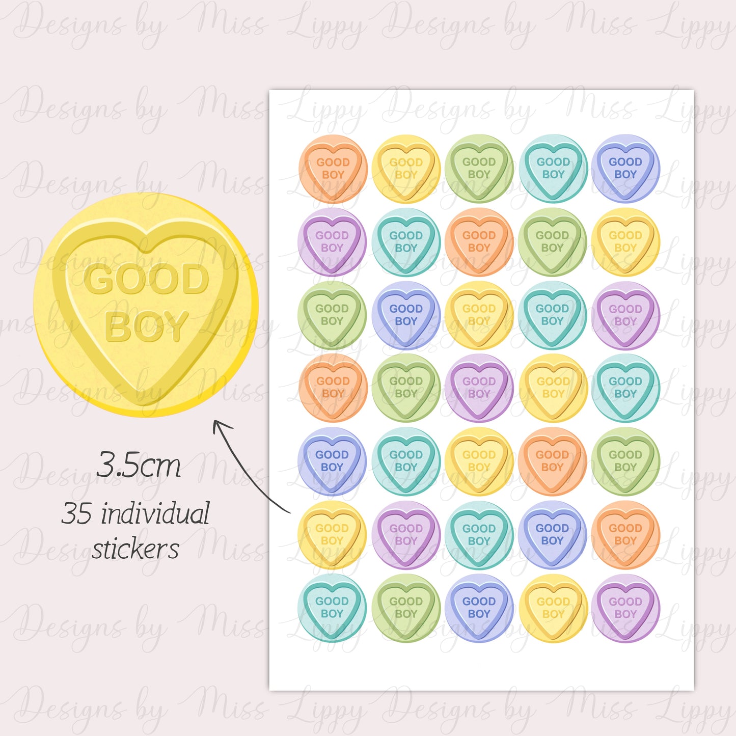 Adult Praise Sticker Sheet - Good Boy