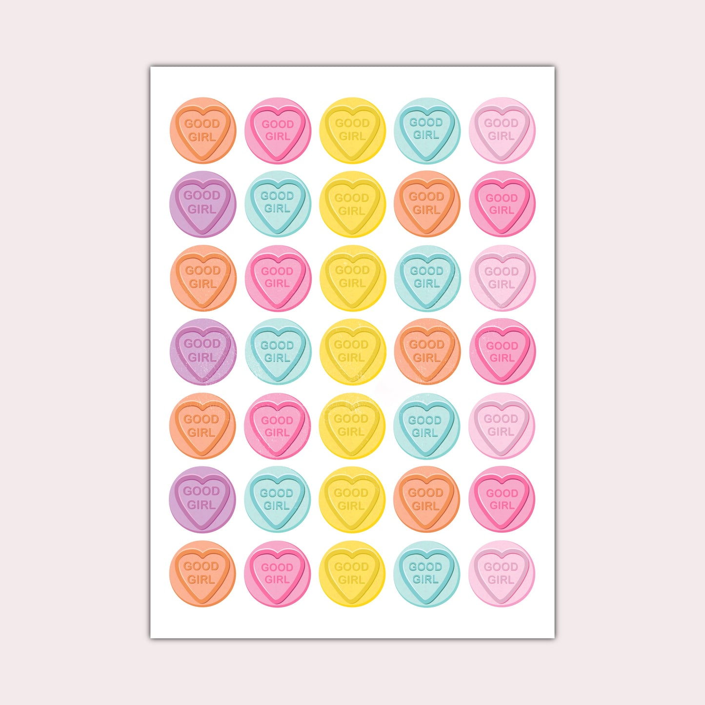 Adult Praise Sticker Sheet - Good Girl