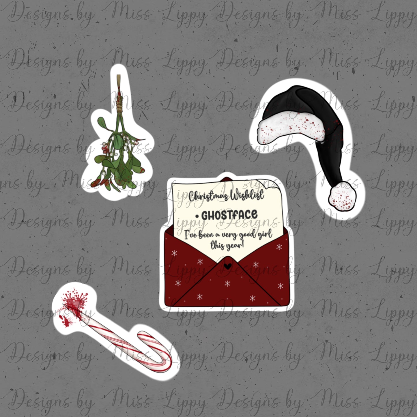 Ghostface Sticker bundle - Christmas Edition