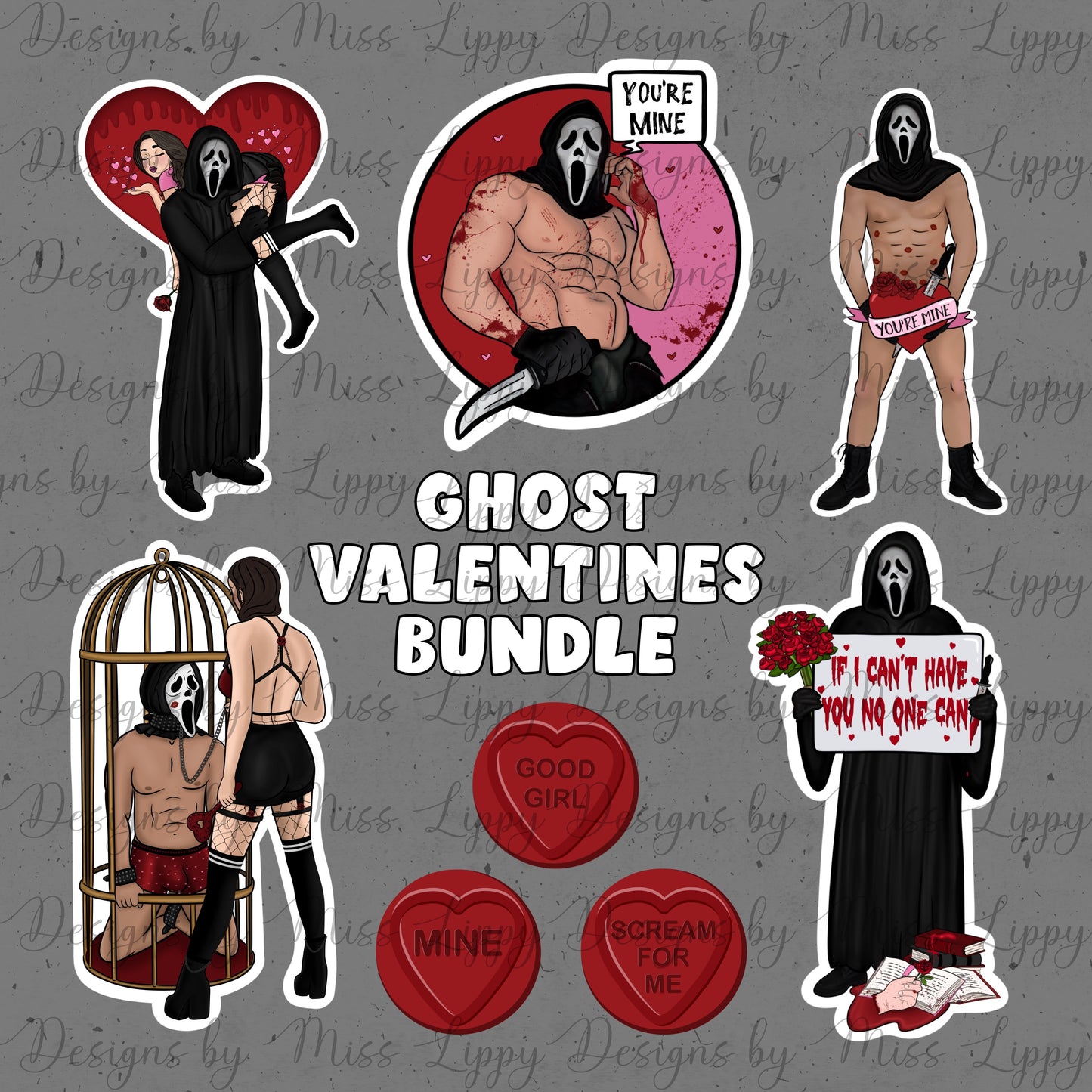 Ghostface Sticker bundle - Loved up Edition