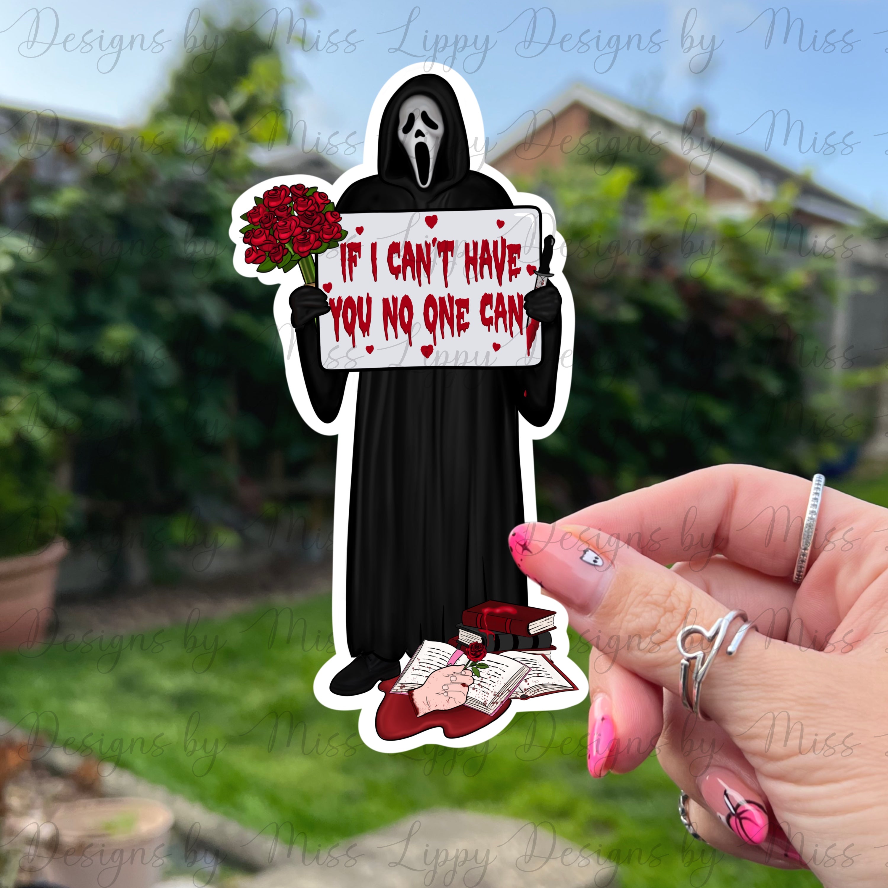 Ghostface Face Sticker Ghostface Sticker - End game – Designs by Miss Lippy