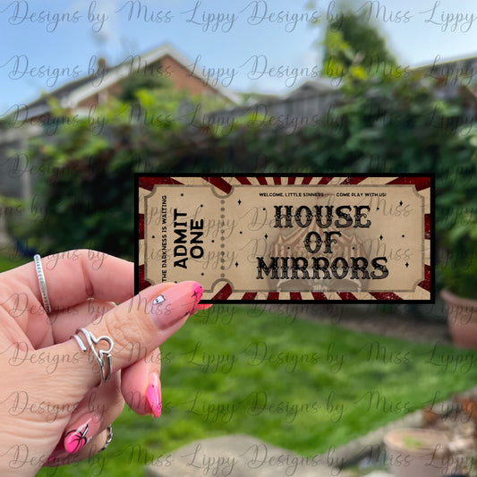 Dark Romance Sticker - House Of Mirrors Ticket