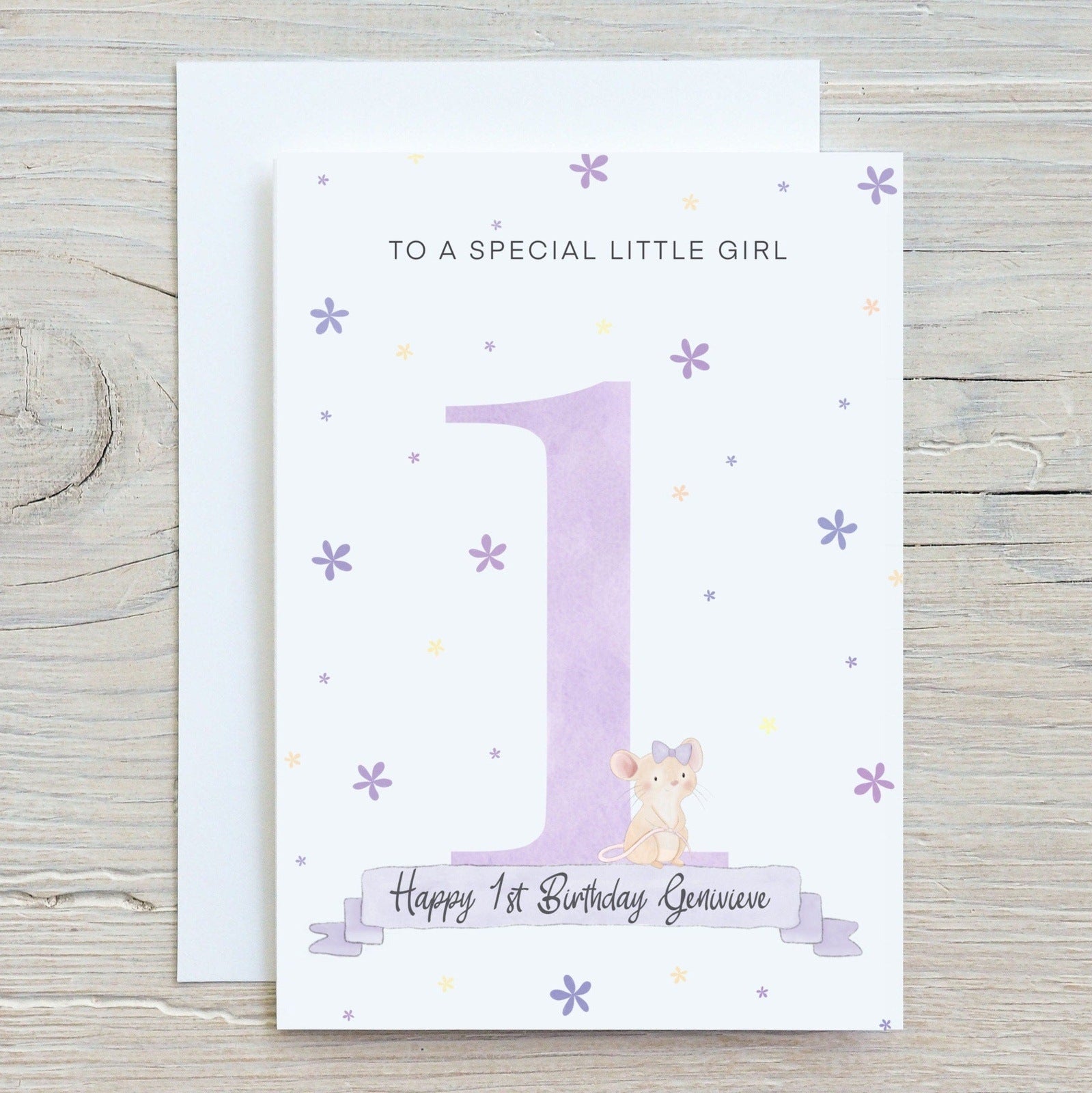 1st Birthday Mouse Card