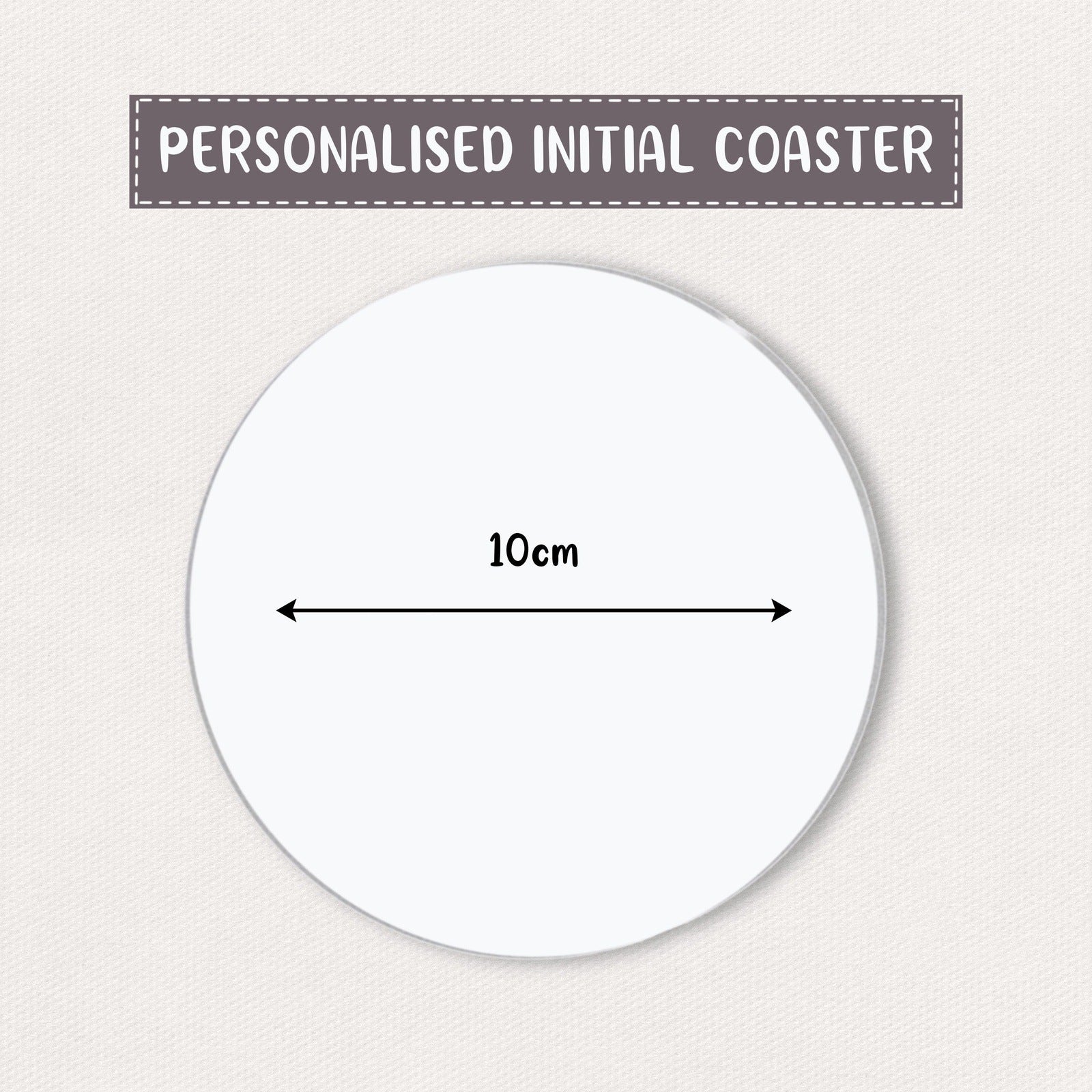 Personalised Initial Coaster
